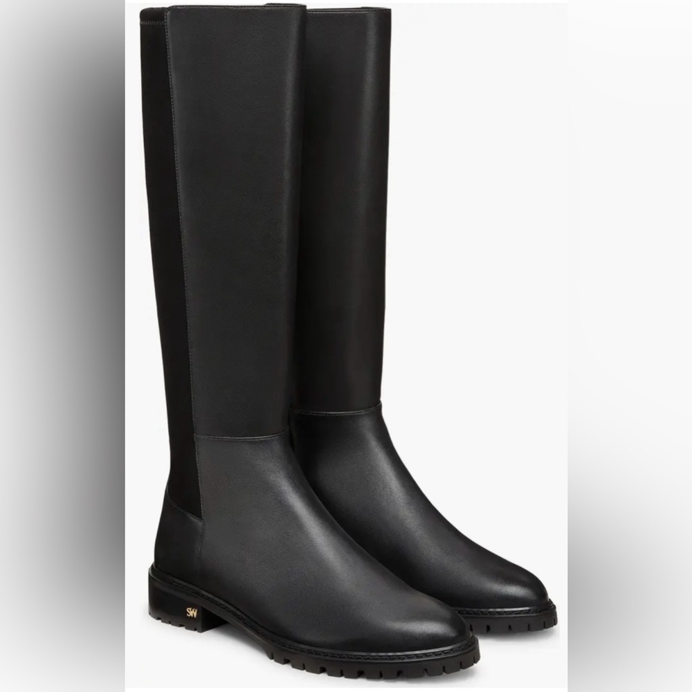 Stuart Weitzman Black Leather Knee-High Boots